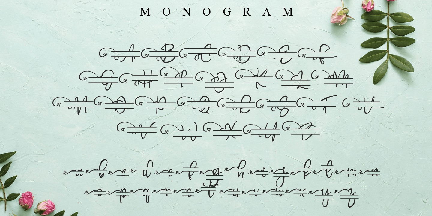 Matthew Woolsen Monogram Font preview